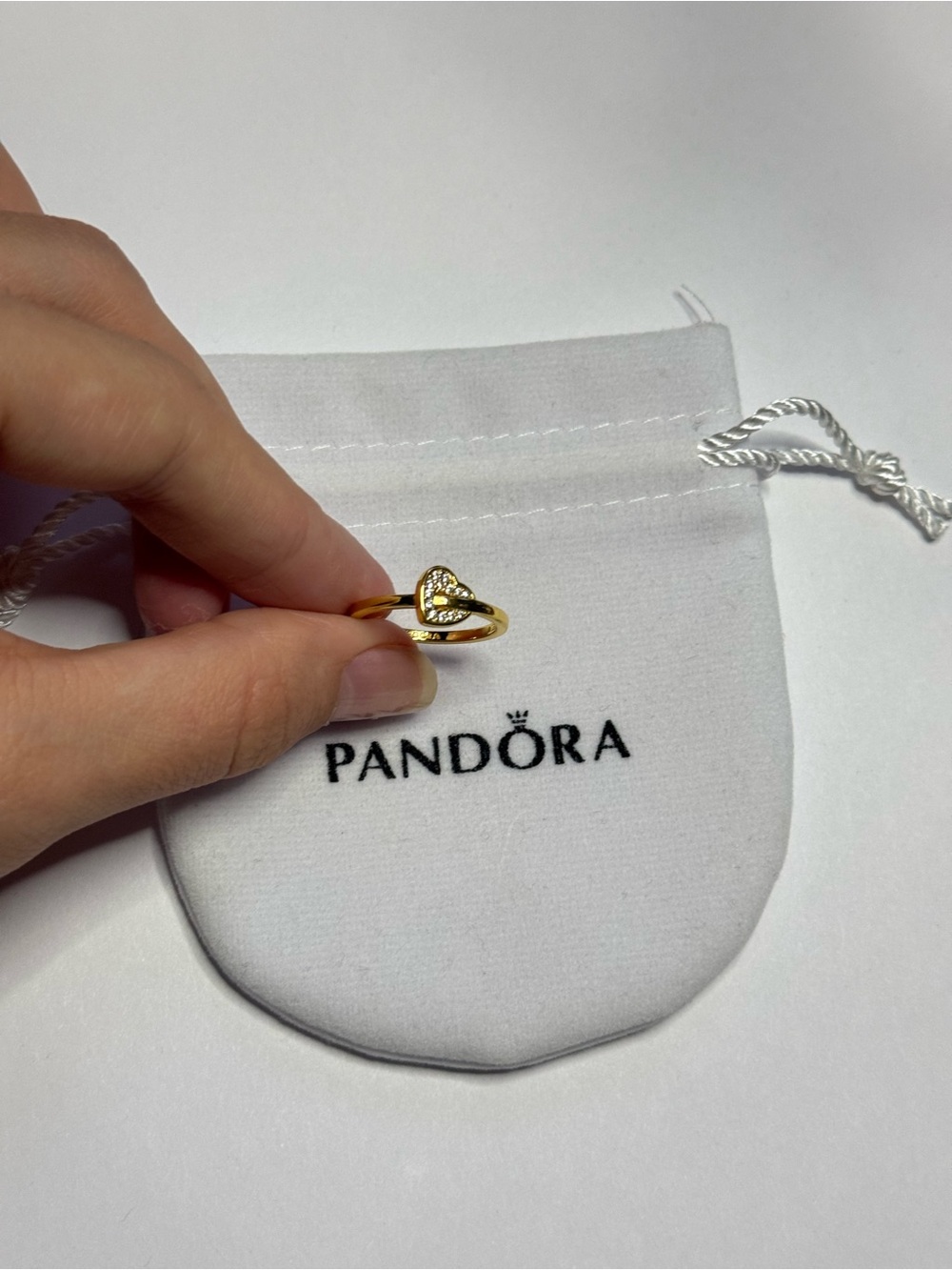 Pandora Talisman Pavé Heart Ring size 7